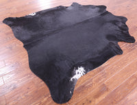 Thumbnail for Black Natural Cowhide Rug - X-Large 7' 3