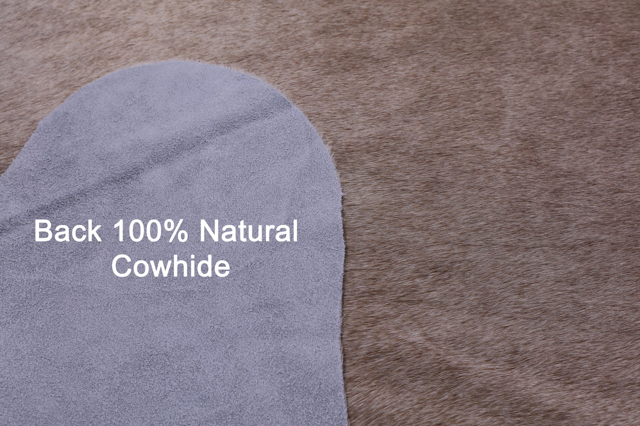 Beige Natural Cowhide Rug - X-Large 7' 4"H x 6' 7"W