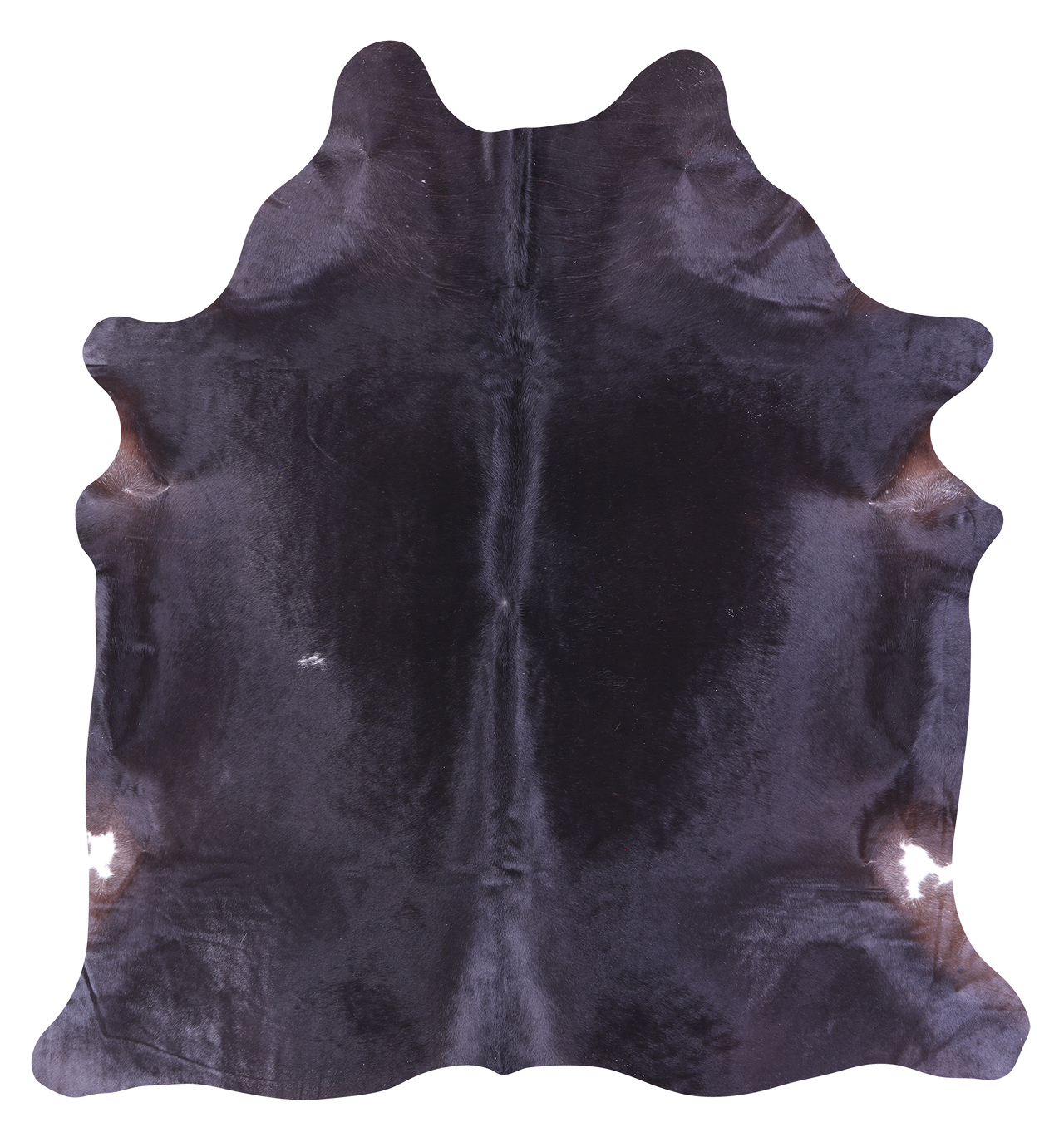 Black Natural Cowhide Rug - X-Large 7' 4"H x 6' 8"W