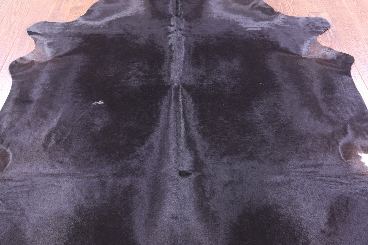 Black Natural Cowhide Rug - X-Large 7' 4"H x 6' 8"W