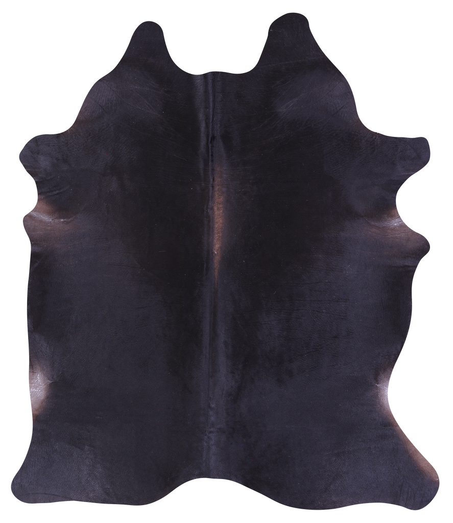 Black Natural Cowhide Rug - X-Large 7' 1"H x 6' 1"W