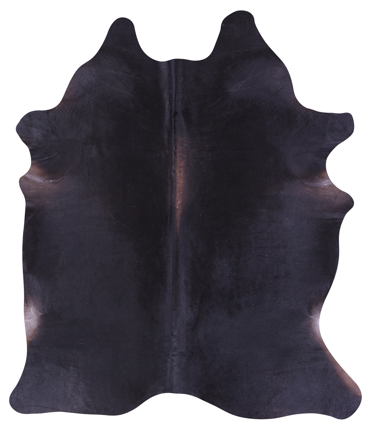 Black Natural Cowhide Rug - X-Large 7' 1"H x 6' 1"W