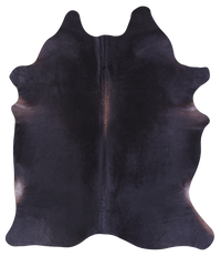 Thumbnail for Black Natural Cowhide Rug - X-Large 7' 1