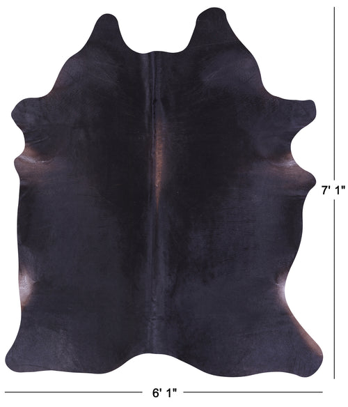 Black Natural Cowhide Rug - X-Large 7' 1