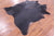 Black Natural Cowhide Rug - X-Large 7' 1"H x 6' 1"W