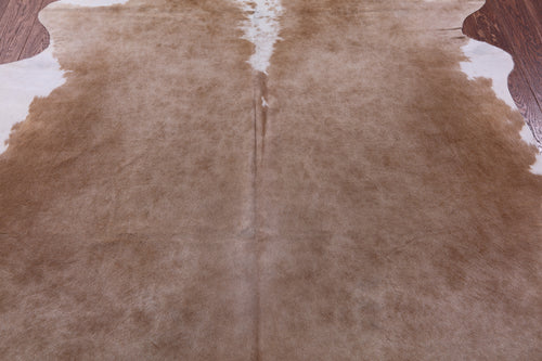 Brown & White Natural Cowhide Rug - X-Large 7' 7