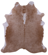 Thumbnail for Brown & White Natural Cowhide Rug - X-Large 7' 7