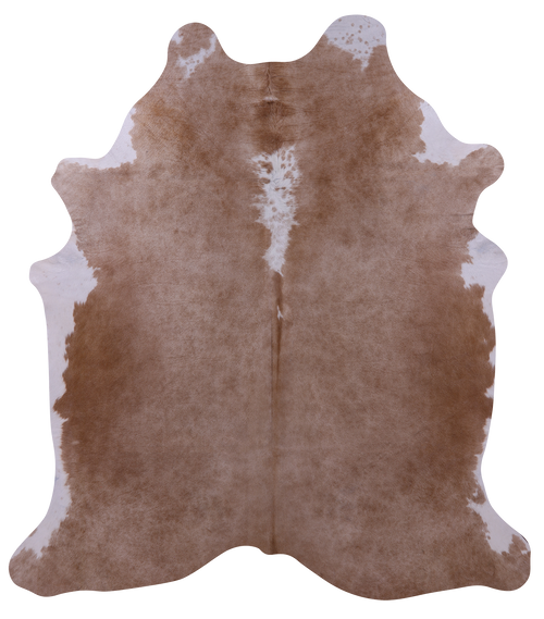 Brown & White Natural Cowhide Rug - X-Large 7' 7