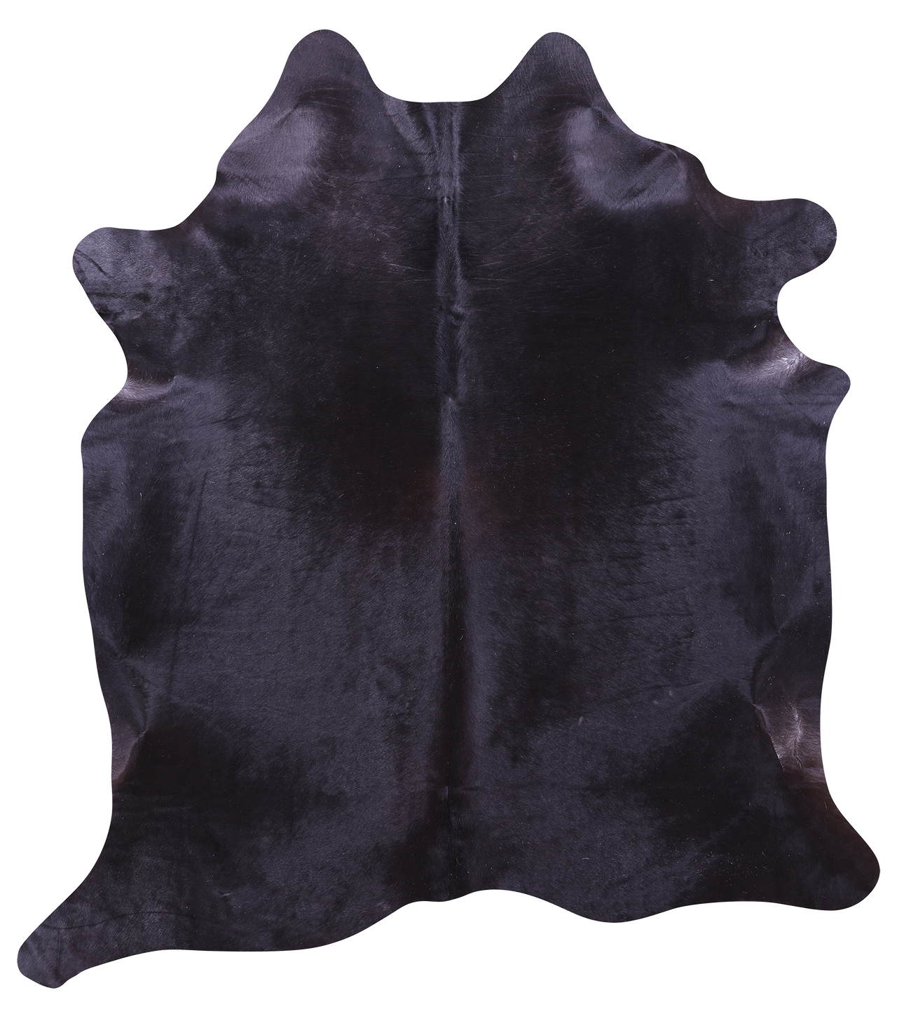 Black Natural Cowhide Rug - X-Large 7' 1"H x 6' 3"W