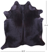 Thumbnail for Black Natural Cowhide Rug - X-Large 7' 1