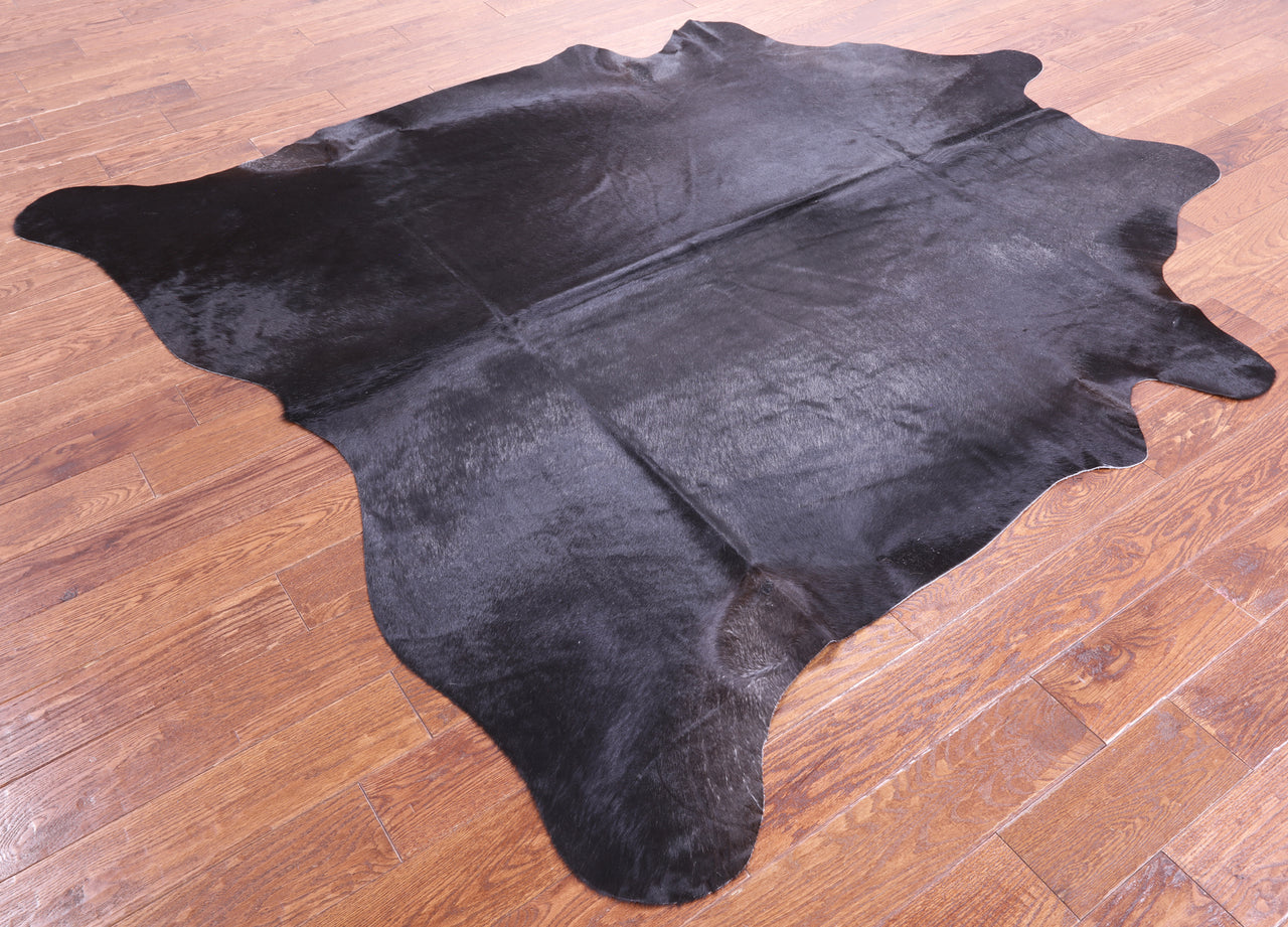 Black Natural Cowhide Rug - XX-Large 7' 9"H x 6' 8"W