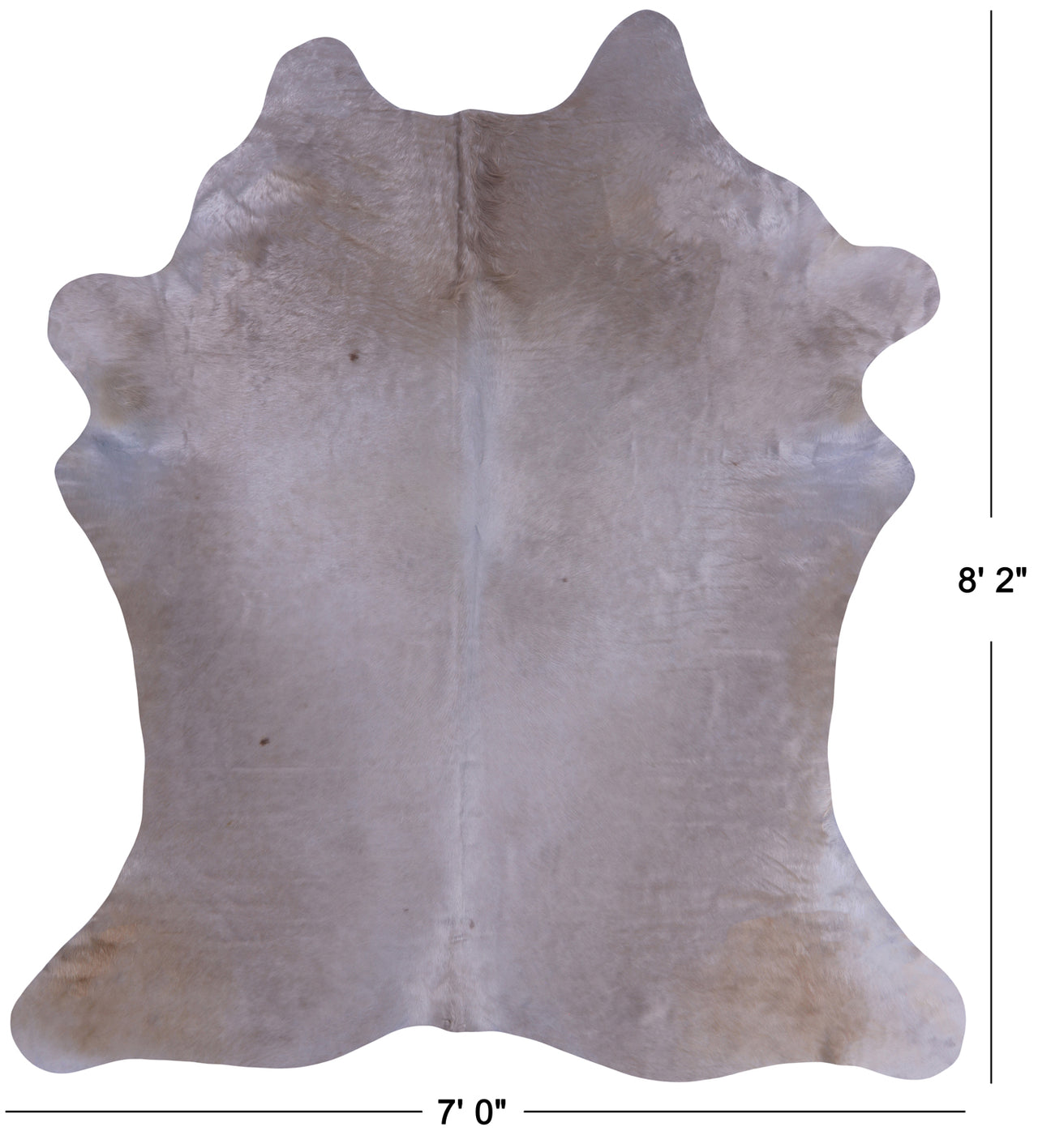 SUPER SALE Champagne Natural Cowhide Rug - XX-Large 8' 2"H x 7' 0"W