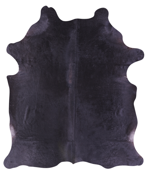 Black Natural Cowhide Rug - X-Large 7' 7"H x 6' 4"W
