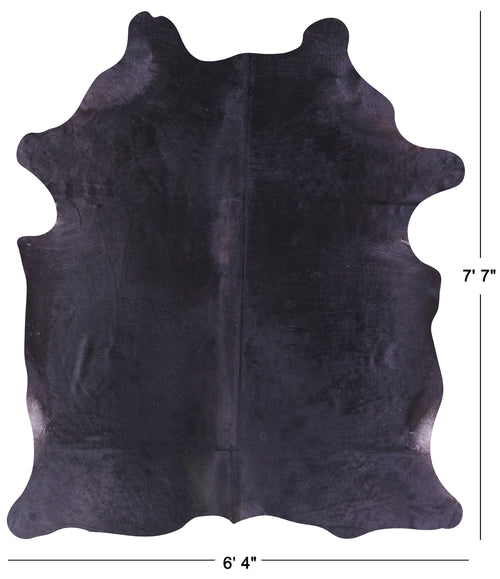 Black Natural Cowhide Rug - X-Large 7' 7