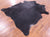 Black Natural Cowhide Rug - X-Large 7' 7"H x 6' 4"W
