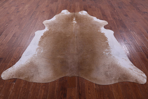 Brown & White Natural Cowhide Rug - X-Large 7' 7