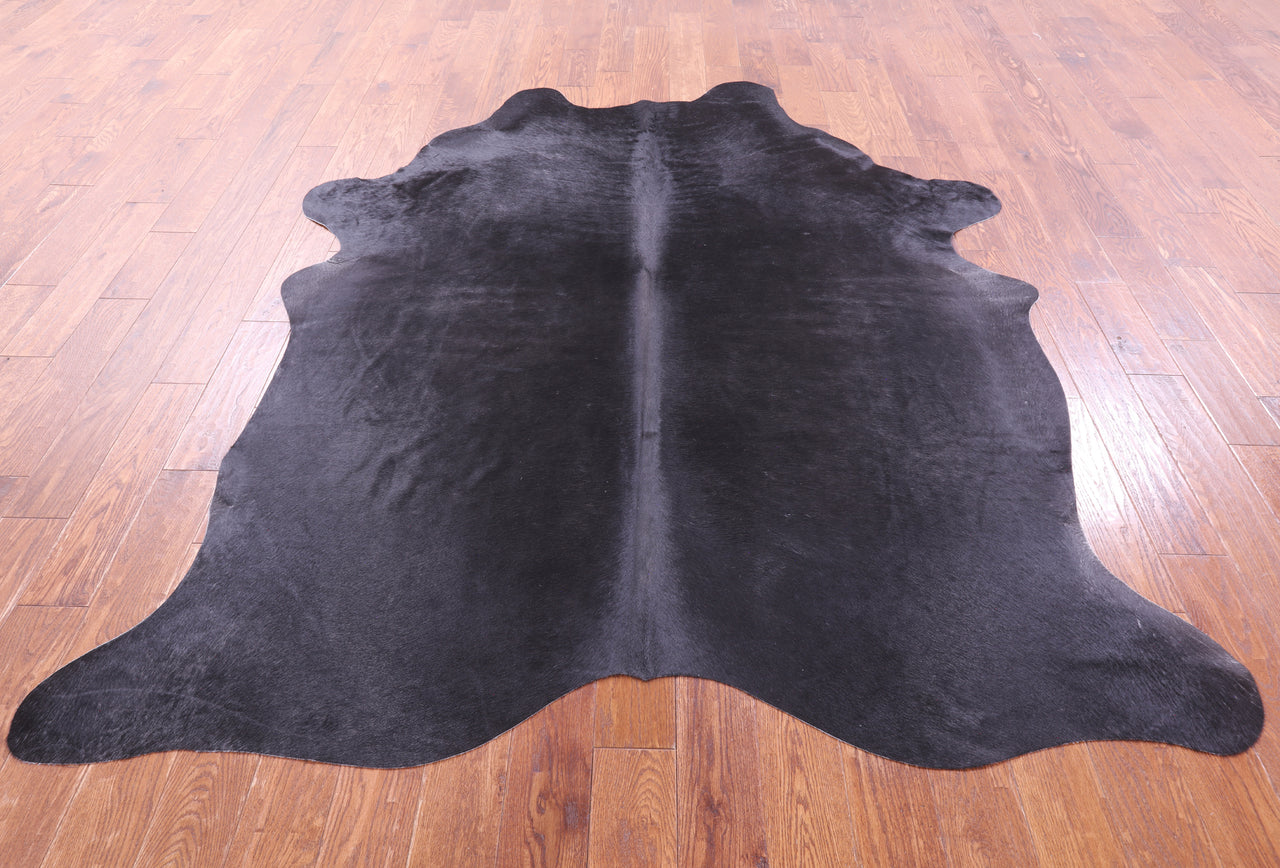 Black Natural Cowhide Rug - XX-Large 7' 9"H x 6' 6"W