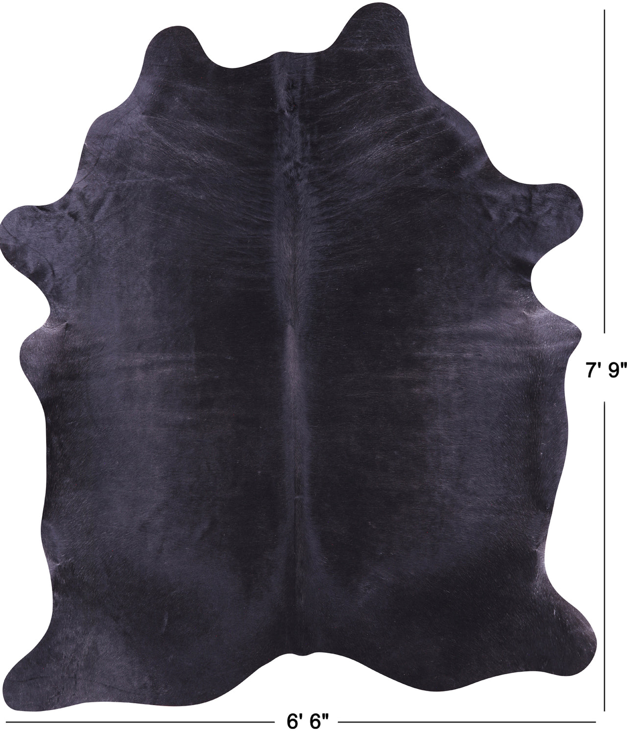 Black Natural Cowhide Rug - XX-Large 7' 9"H x 6' 6"W