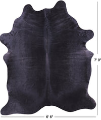 Thumbnail for Black Natural Cowhide Rug - XX-Large 7' 9