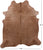 Brown Natural Cowhide Rug - XX-Large 8' 7"H x 7' 0"W