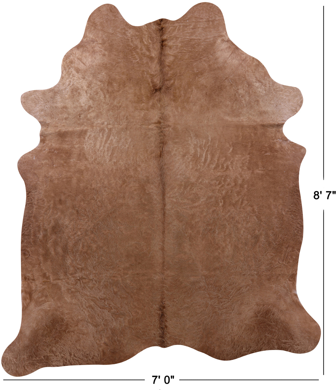Brown Natural Cowhide Rug - XX-Large 8' 7"H x 7' 0"W
