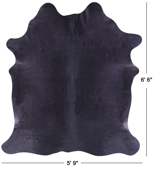 Black Natural Cowhide Rug - Large 6' 6
