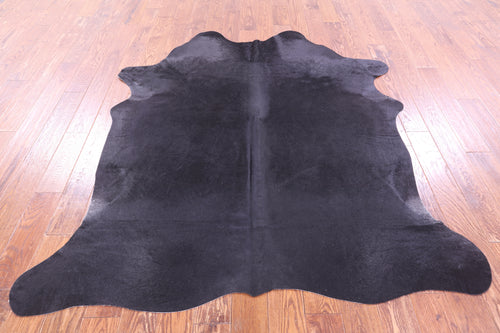 Black Natural Cowhide Rug - Large 6' 6