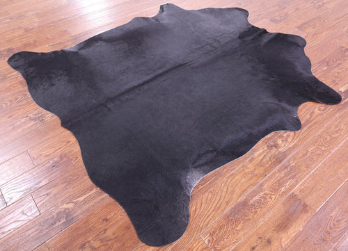 Black Natural Cowhide Rug - Large 6' 6