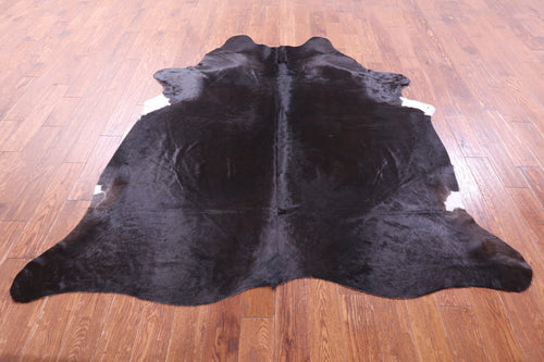 Black Natural Cowhide Rug - X-Large 7' 4