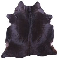 Thumbnail for Black Natural Cowhide Rug - X-Large 7' 4