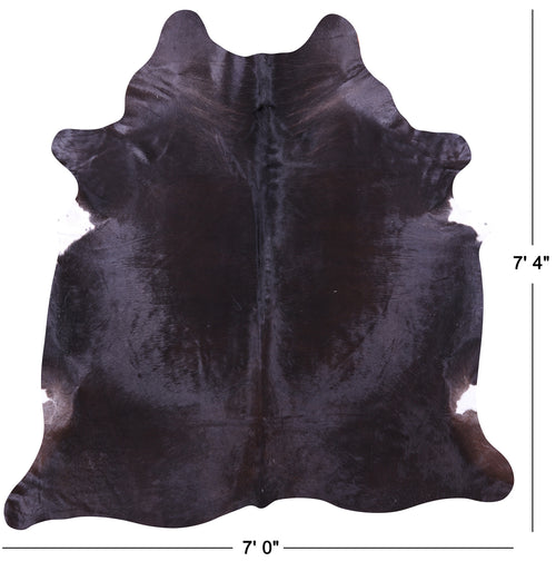 Black Natural Cowhide Rug - X-Large 7' 4