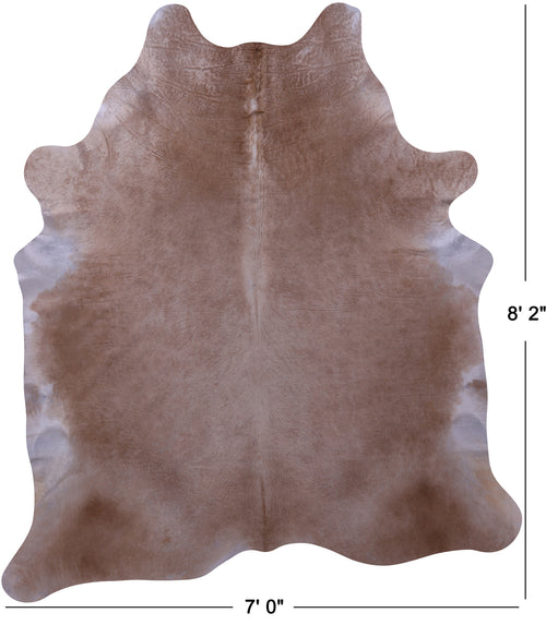 Light Brown Natural Cowhide Rug - XX-Large 8' 2