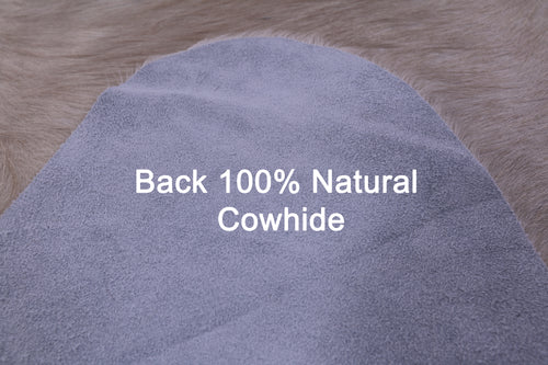 Beige Natural Cowhide Rug - X-Large 7' 3