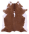 Brown & White Natural Cowhide Rug - X-Large 7' 2"H x 6' 6"W