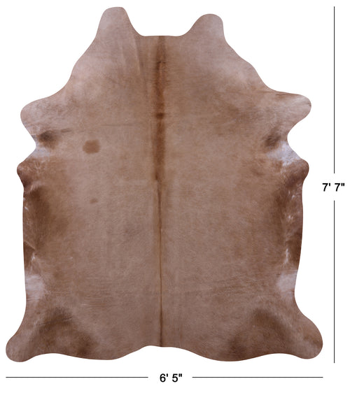 Light Brown Natural Cowhide Rug - X-Large 7' 7