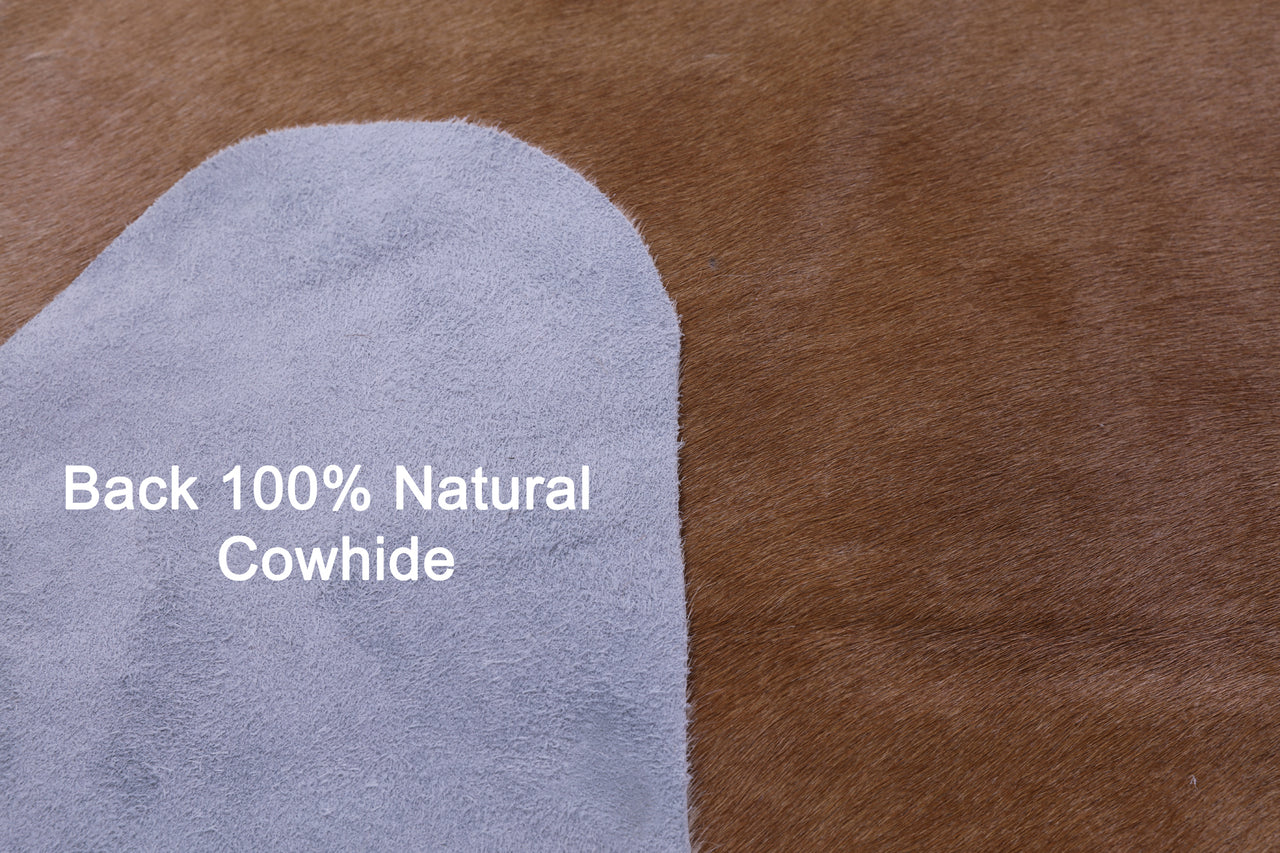 Brown Natural Cowhide Rug - XX-Large 7' 10"H x 6' 5"W