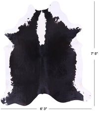 Thumbnail for Black & White Natural Cowhide Rug - X-Large 7' 5