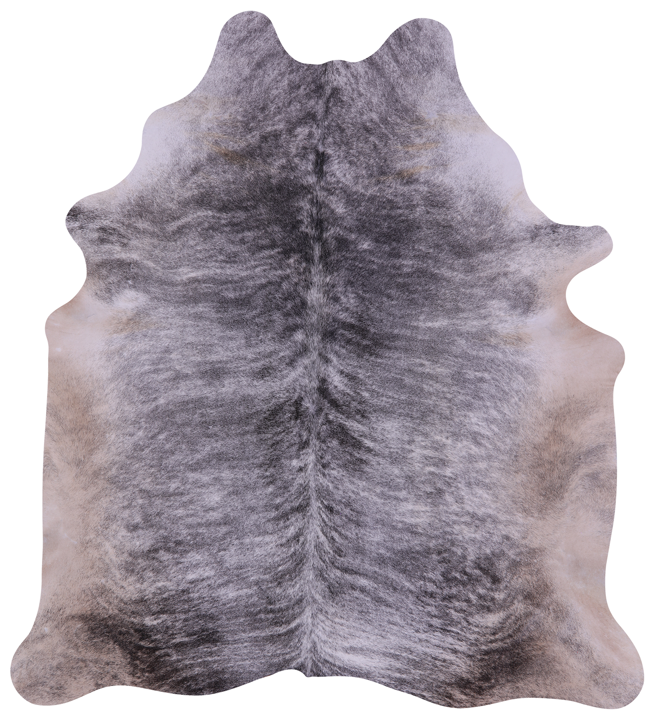 Grey Brindle Natural Cowhide Rug - XX-Large 7' 9"H x 6' 9"W