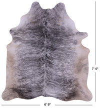 Thumbnail for Grey Brindle Natural Cowhide Rug - XX-Large 7' 9