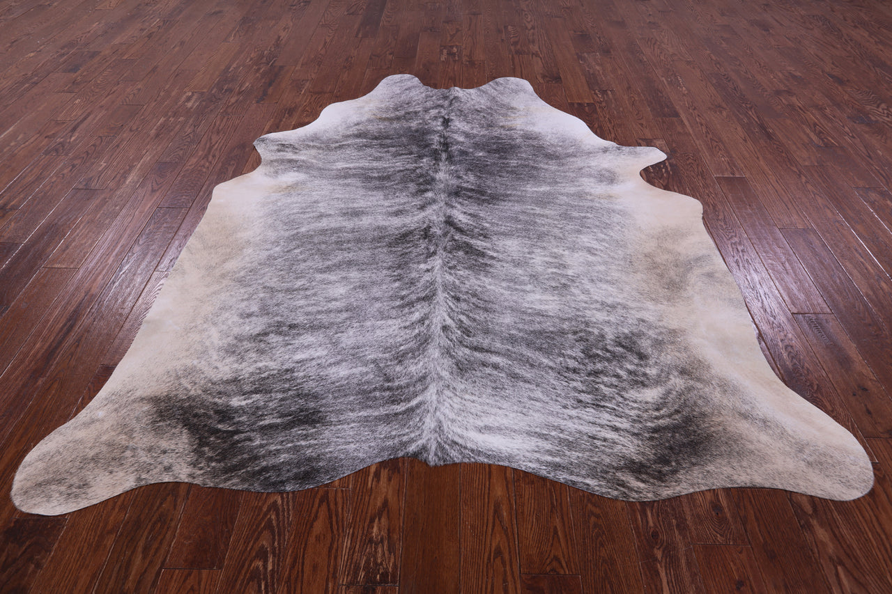 Grey Brindle Natural Cowhide Rug - XX-Large 7' 9"H x 6' 9"W