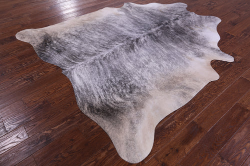 Grey Brindle Natural Cowhide Rug - XX-Large 7' 9