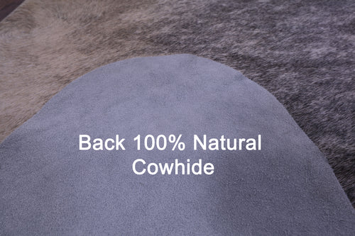 Grey Brindle Natural Cowhide Rug - XX-Large 7' 9