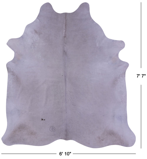 White Natural Cowhide Rug - X-Large 7' 7