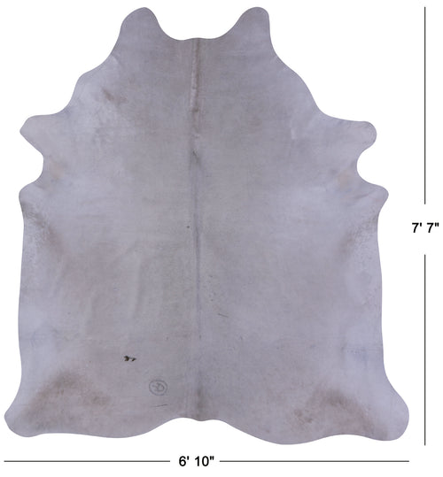 White Natural Cowhide Rug - X-Large 7' 7