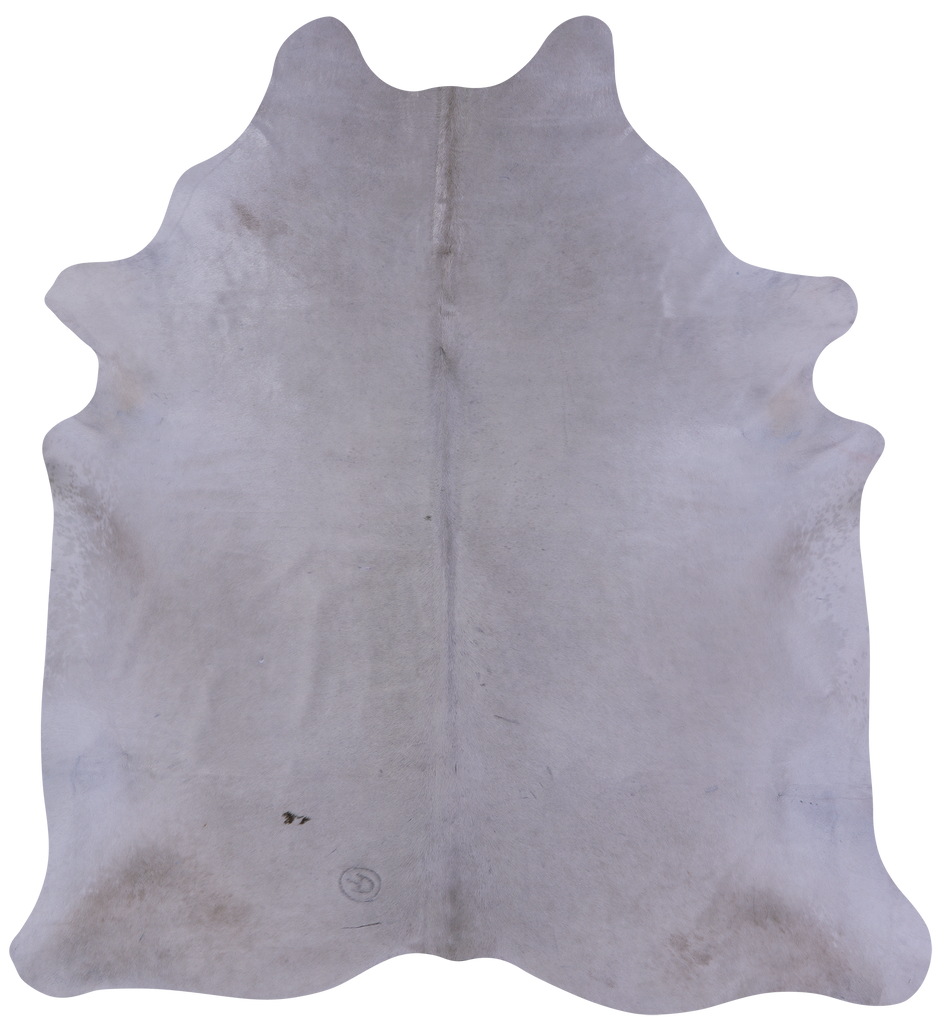 White Natural Cowhide Rug - X-Large 7' 7"H x 6' 10"W
