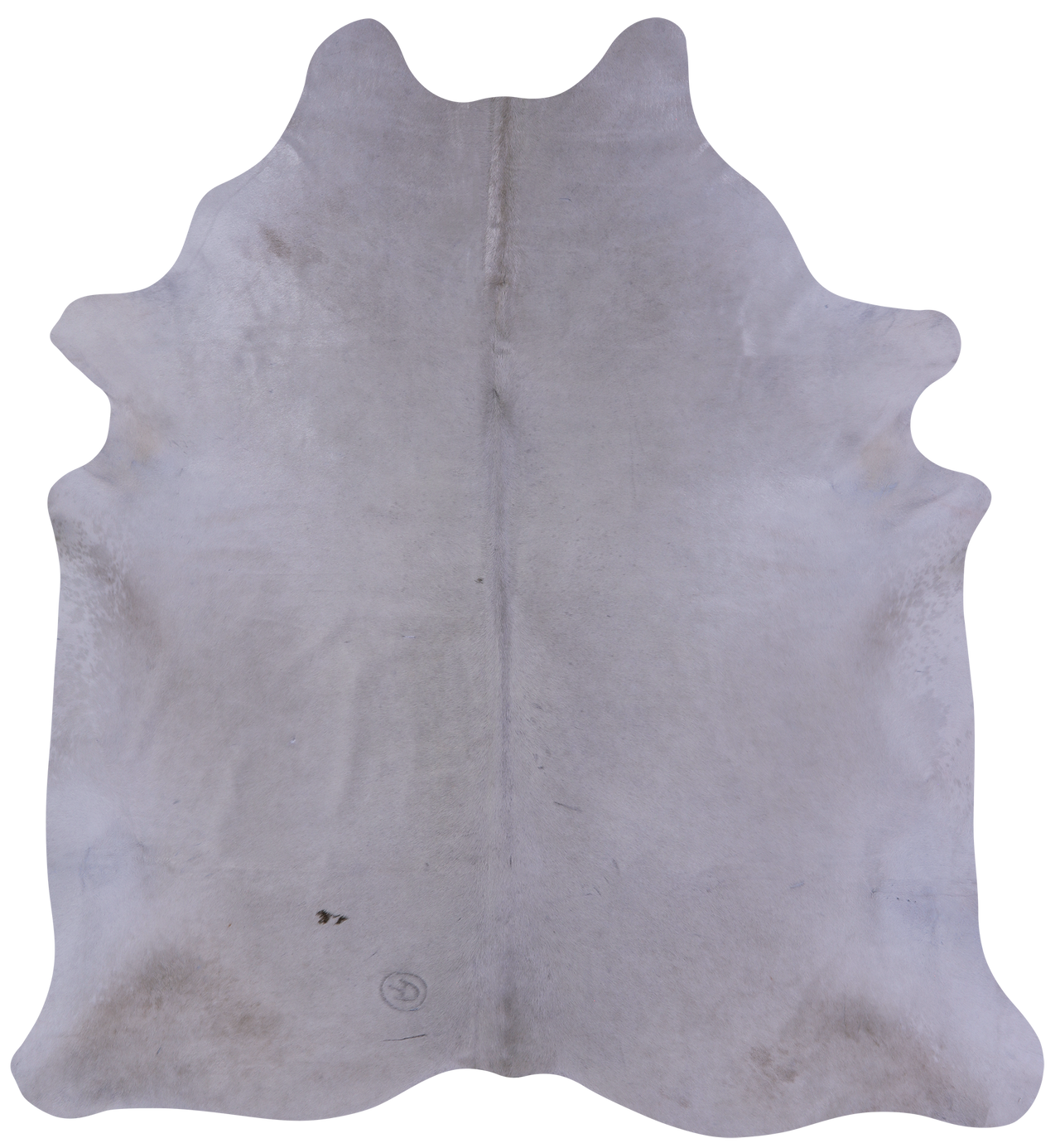 White Natural Cowhide Rug - X-Large 7' 7"H x 6' 10"W