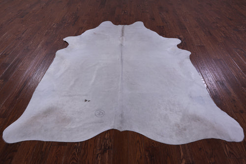 White Natural Cowhide Rug - X-Large 7' 7