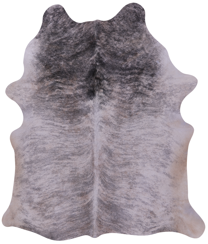 Grey Brindle Natural Cowhide Rug - X-Large 7' 1"H x 6' 0"W