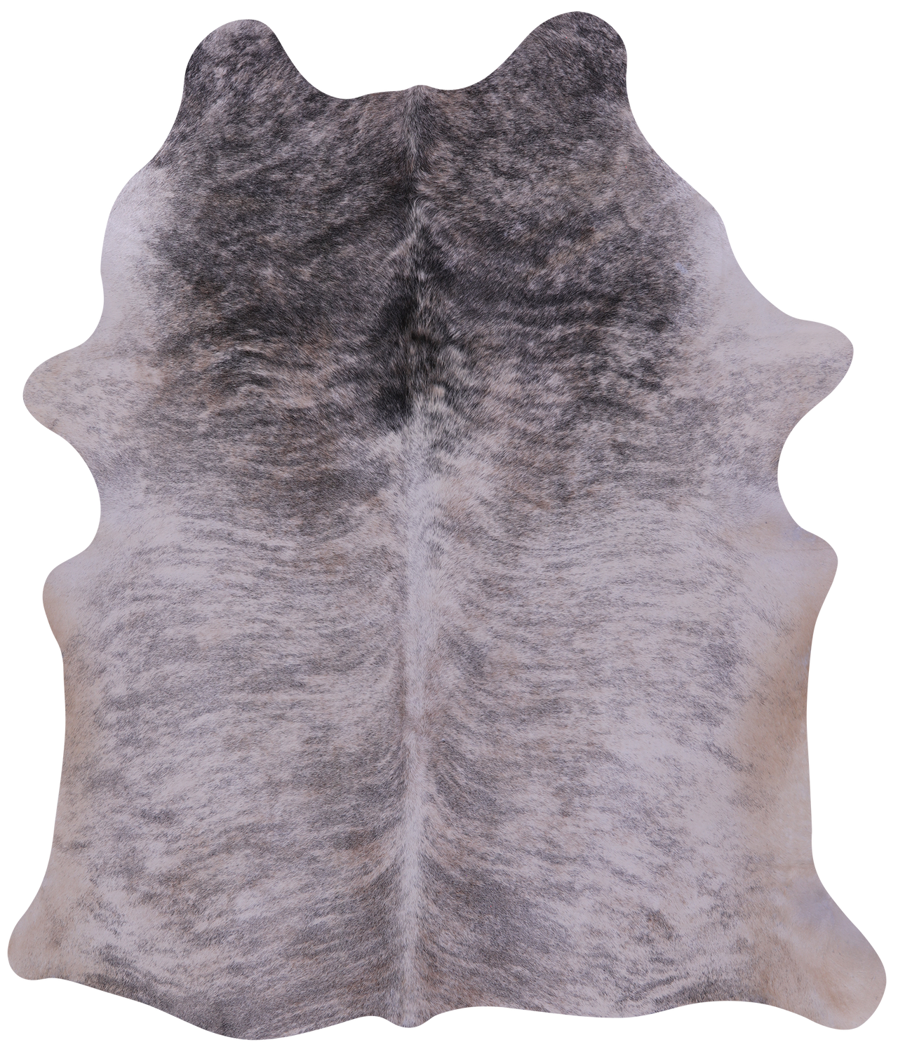Grey Brindle Natural Cowhide Rug - X-Large 7' 1"H x 6' 0"W