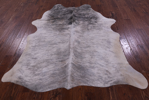 Grey Brindle Natural Cowhide Rug - X-Large 7' 1
